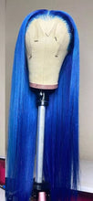 Load image into Gallery viewer, 13x6 Blue Straight Lace Wig (6990666465444)