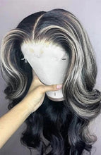 Load image into Gallery viewer, Black and Gray Highlighted Body Wave Wig (7549960421599)
