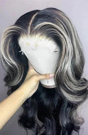 Black and Gray Highlighted Body Wave Wig (7549960421599)
