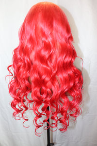 Pink to Red Ombre Lace Wig (7582074601695)