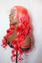 Load image into Gallery viewer, Pink to Red Ombre Lace Wig (7582074601695)
