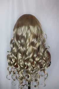 Ash Blonde with Brown Roots Lace Wig (7599266627807)