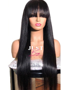 13x6 Bangs Straight Lace Wig (5466666533028)